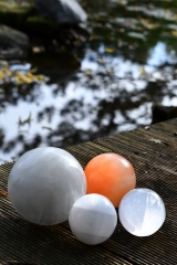 Selenit Kugeln orange