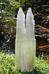 Selenit Twin Lampe ca. 40 cm