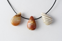 Flint-Jaspis Drop Shape gebohrt 5-er Set