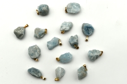 Aquamarine Rough Stone Pendant