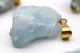Aquamarine Rough Stone Pendant