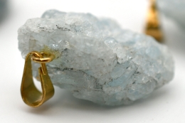 Aquamarine Rough Stone Pendant