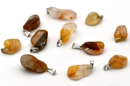 Bergkristall gelb (Golden Healer) Tumbled Stone Pendant