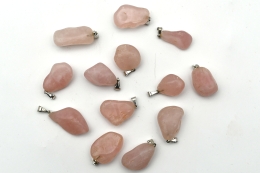 Rosenquarz Trommelstein Anh�nger