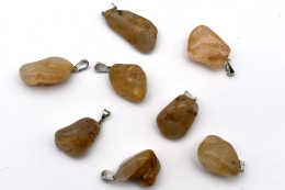Rutile Quartz Tumbled Stone Pendant