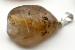 Rutile Quartz Tumbled Stone Pendant
