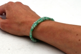 Emerald Cube Bracelet Faceted 4 mm