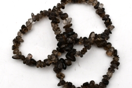 Smokey Quartz Chips Bracelet Set of 3