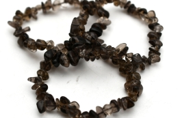Smokey Quartz Chips Bracelet Set of 3