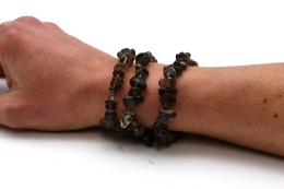 Smokey Quartz Chips Bracelet Set of 3