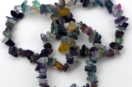 Rainbow Fluorite Chips Bracelet Set-of-5