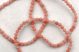 Angelit pink Kugelarmband facettiert 4 mm