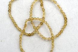Lemon Quartz Bead Bracelet faceted 4 mm