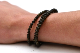 Obsidian gold Kugelarmband facettiert 4 mm
