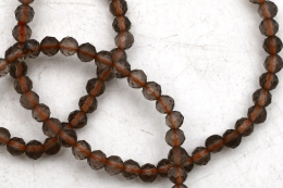 Smokey Quartz Bead Bracelet faceted 4 mm