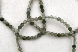 Rutile Quartz Green Bead Bracelet faceted 4 mm
