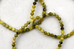 Serpentine (Korea Jade) Bead Bracelet faceted 4 mm