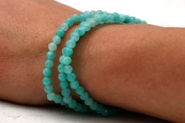 Amazonit Armband facettiert 4 mm