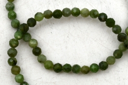 Serpentine (Canada Jade) Bead Bracelet faceted 4 mm