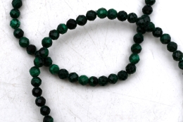 Malachite Green Bead Bracelet faceted 4 mm