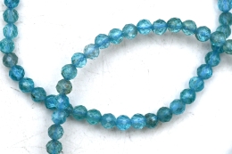 Apatite Blue (Light or Dark) Bead Bracelet faceted 4 mm