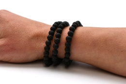 Lava Kugelarmband 6 mm
