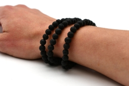 Lava Kugelarmband 6 mm