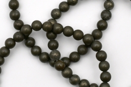 Pyrit Kugel Armband 6 mm