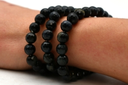 Obsidian gold Kugel Armband facettiert 8 mm