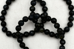 Obsidian gold Kugel Armband facettiert 8 mm