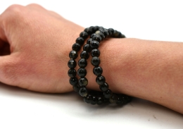 Obsidian gold Kugelarmband facettiert 6 mm