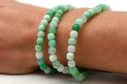 Chrysopras W�rfel Armband facettiert 4 mm