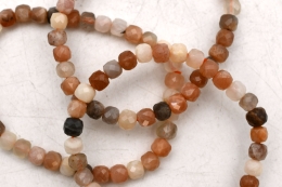 Moonstone multi Cube Bracelet faceted 6 mm