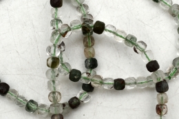 Phantom Quartz (Green Ghost) Cube Bracelet faceted 6 mm