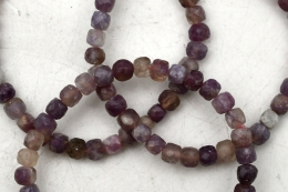 Lepidolite Cube Bracelet faceted 6 mm