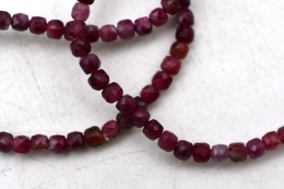 Rubellite Cube Bracelet faceted 4 mm