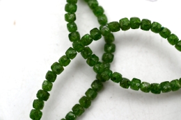 Chrome Diopside Cube Bracelet faceted 4 mm