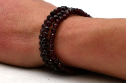 Granat Armband facettiert 4 mm
