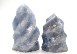 Calcit blau Flame Shape