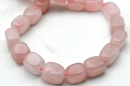 Rosenquarz Strang eckig