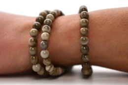 Flint Bead Bracelet 6 mm