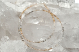 Moonstone Multi Necklace 2 mm Facetted