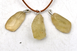 Libyan Desert Glass Pendant with Pin & Eyelet