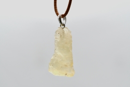 Libyan Desert Glass Pendant with Pin & Eyelet
