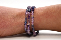 Fluorit Armband facettiert 4 mm