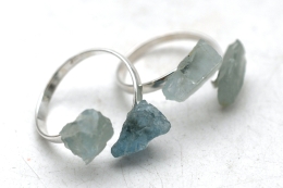 Aquamarin Spitzen Ring 925er Silber