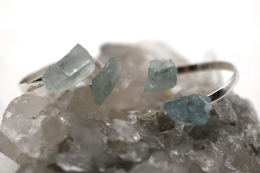 Aquamarine Points Ring Sterling Silver