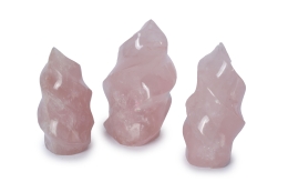 Rose Quartz Flame Shape