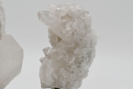 Crystal Quartz Cluster on Metal Stand