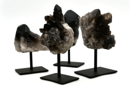 Rauchquarz Stufe auf Metallst�nder